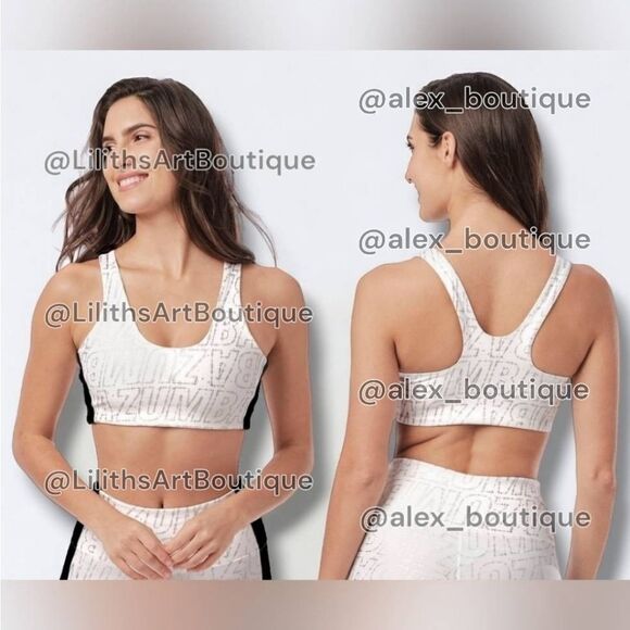 Zumba Fitness Other - Zumba Dance Floor Sport Bra Wear It Out White NWOT Size M (G010)